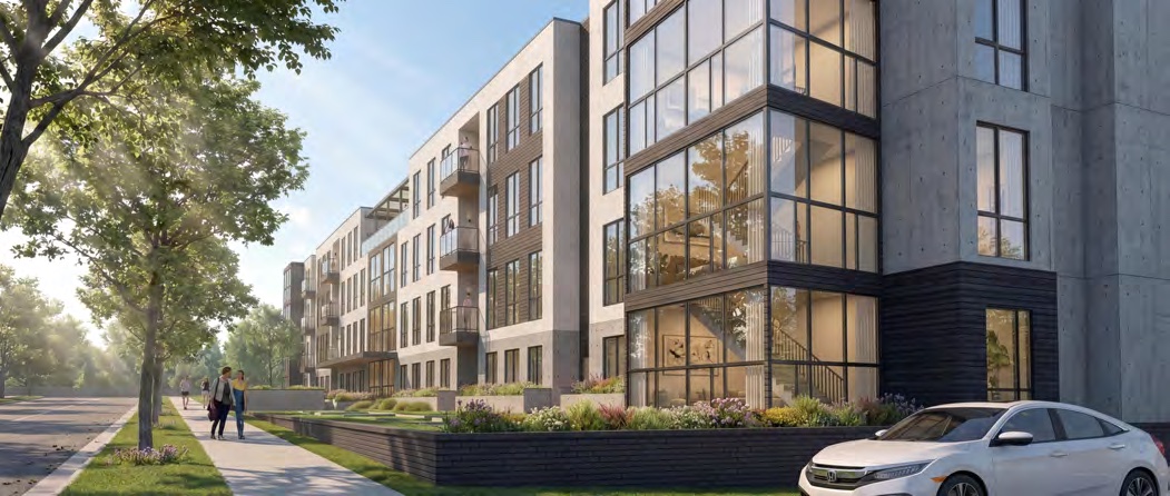 2885 East Aurora — street view rendering, Buildings A and B